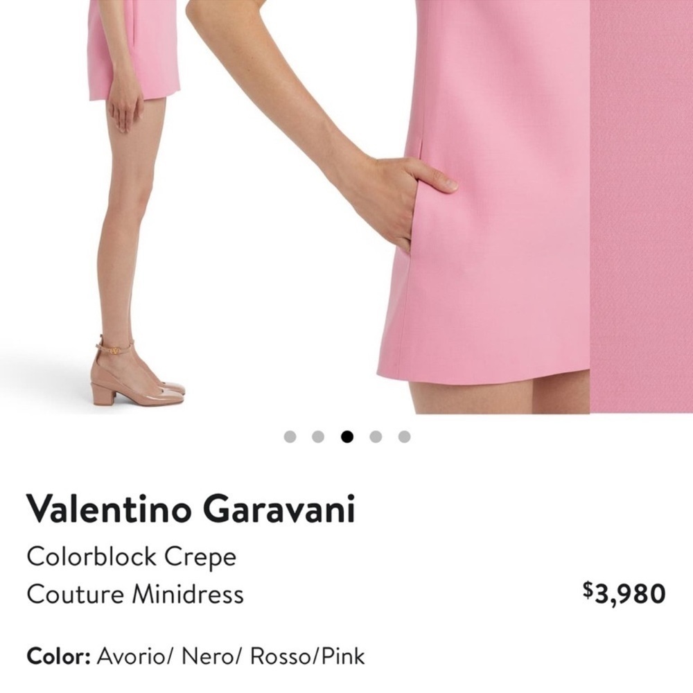 Valentino Colorblock Crepe Couture Minidress Size 36 - Picture 4 of 15